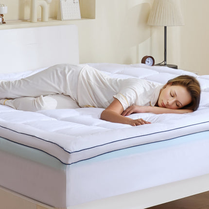 King Mattress Topper, 4 Inch Gel Memory Foam, With Skirt