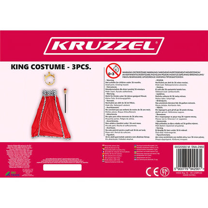 Kostým krále, sada 3 ks, Kruzzel 20560