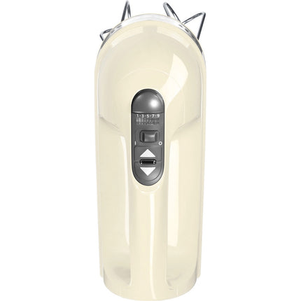KitchenAid Digital Hand Mixer 85W with Turbo Beaters, Almond Cream, Dough Hooks