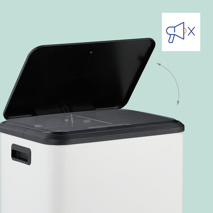 Kuchyňský koš na tříděný odpad, 2 komory, 15L