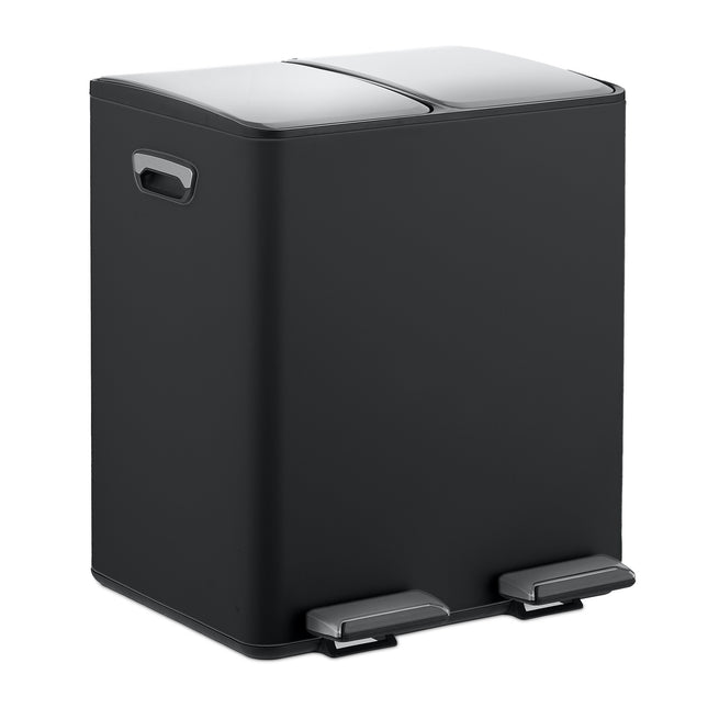 Kitchen Bin with Pedal, 2x15L Compartments