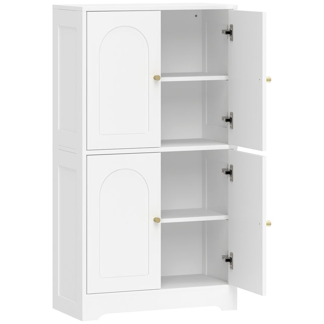 Keukenkast met verstelbare planken, wit, 60x30x110 cm