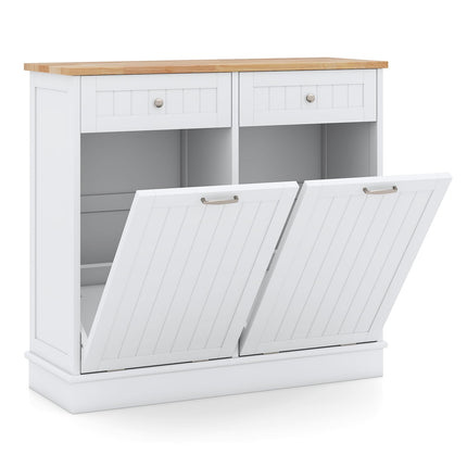 Kuchyňská skříňka na odpadky s krájecí deskou a zásuvkami