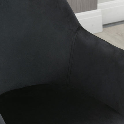 Ergonomické černé kuchyňské židle, sada 2 ks, dřevo a polyester