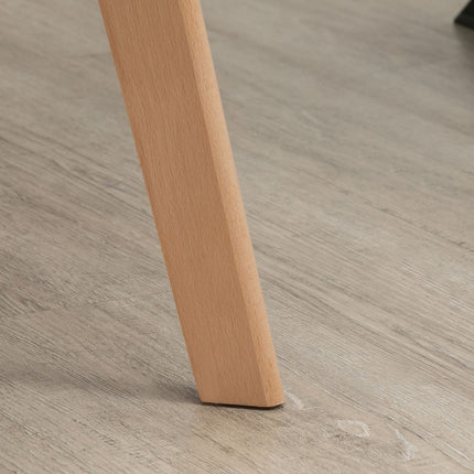 Ergonomické černé kuchyňské židle, sada 2 ks, dřevo a polyester