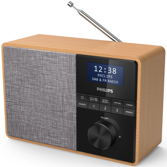 Kuchyňské rádio s Bluetooth. Pusťte si k snídani oblíbený podcast nebo hudbu. Dřevěné tělo