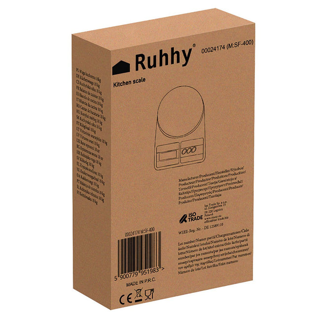 Kuchyňská váha 10kg Ruhhy 24174