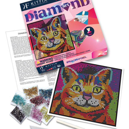 Kitfix DIY sada Diamond Art koťátko