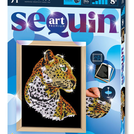 Kitfix DIY sada Sequin Art Blue Premium leopard