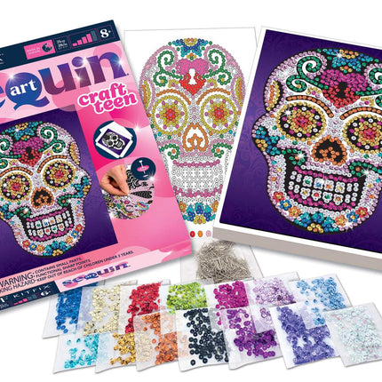 Kitfix DIY sada Sequin Art Craft Teen cukrová lebka