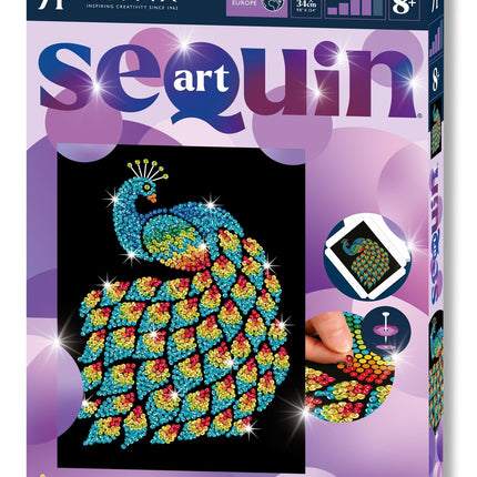 Kitfix DIY sada Sequin Art Purple páv