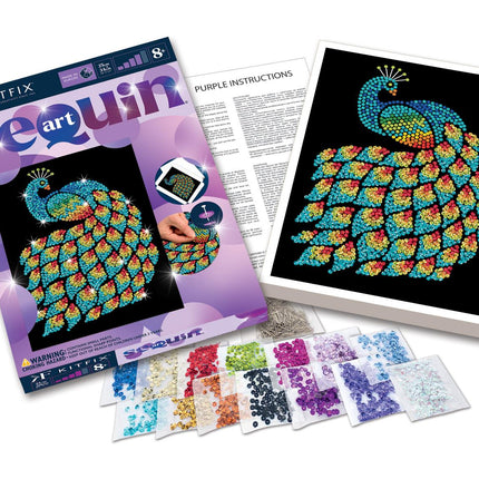 Kitfix DIY sada Sequin Art Purple páv