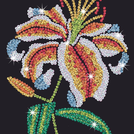 Kitfix Diy Set Sequin Art Purple Tiger Lily