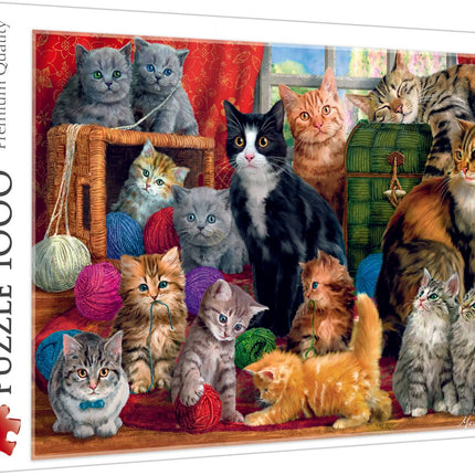 Puzzle koťata, 1000 dílků, rodinná zábava