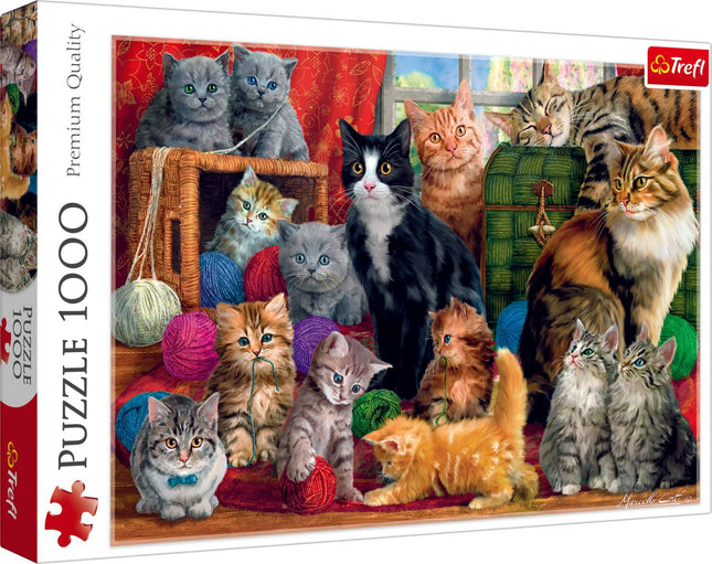 Puzzle koťata, 1000 dílků, rodinná zábava