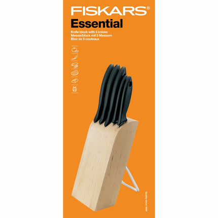 Blok na nože s 5 noži Essential