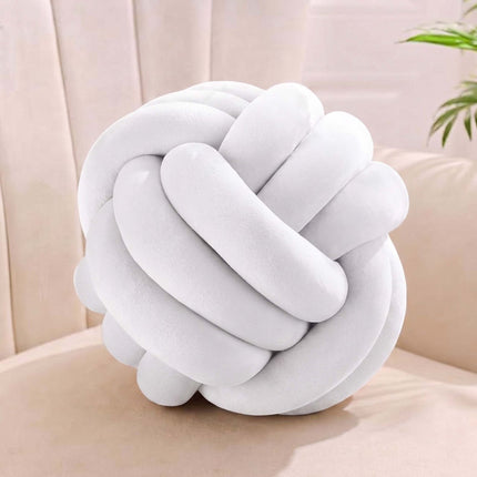 Polštář uzel, béžový – 25 cm, polyesterová pěna