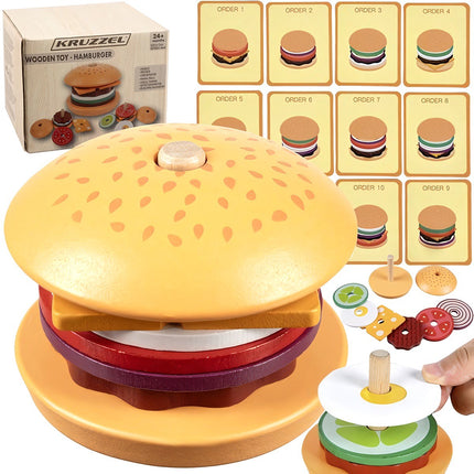 Kruzzel 22673 dřevěný hamburger