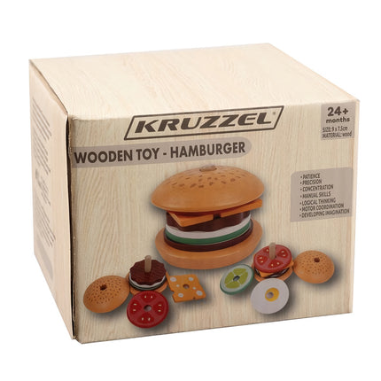 Kruzzel 22673 dřevěný hamburger