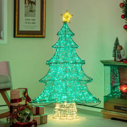 LED umělý vánoční stromek 123cm, 520 světel, hvězda