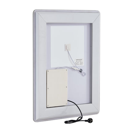 LED Bathroom Mirror 60x80 cm, Frontlit Backlit, Anti-Fog