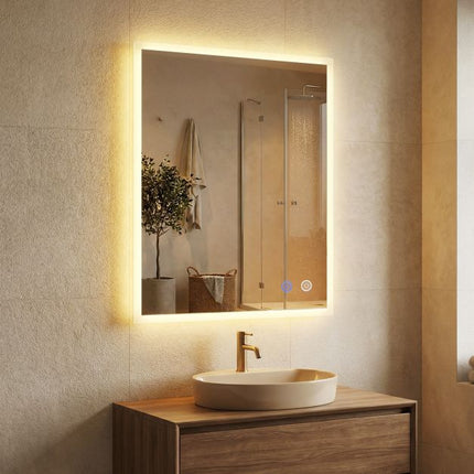 LED koupelnové zrcadlo 70x50cm, nemlžící, stmívatelné