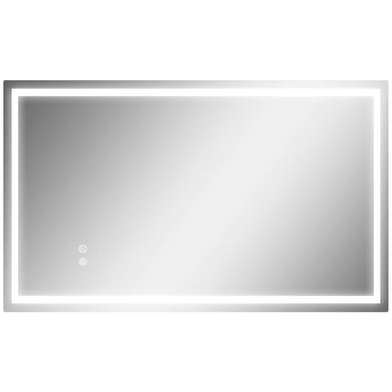 LED koupelnové zrcadlo – nastavitelný jas, nemlžící, 100x60 cm