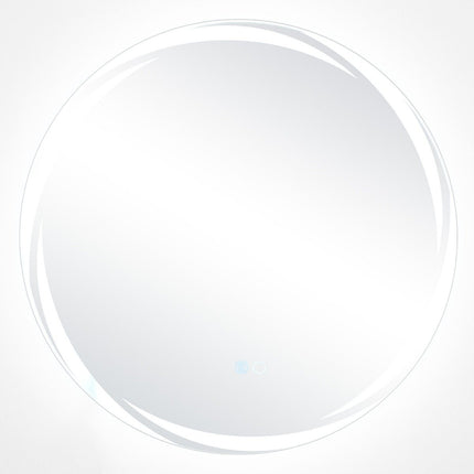 LED Bathroom Mirror with Anti-Fog, 60cm Round, Dual Lighting
