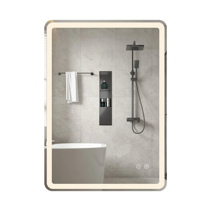 LED koupelnové zrcadlo nemlžící, stmívatelné, 70x50 cm