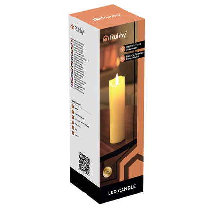 LED vložná svíčka, blikající plamen, 17x5cm, 1 ks