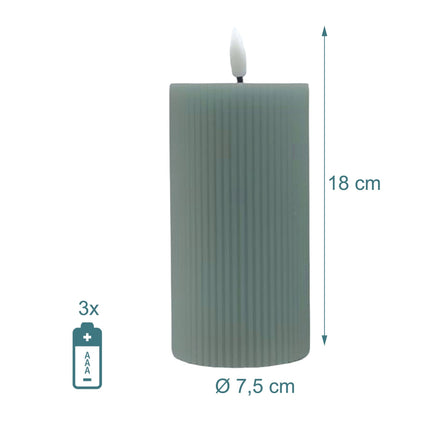 LED svíčky sada 4 ks, 18cm, pravý vosk, bez plamene