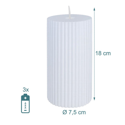 LED svíčky sada 4 ks, 18cm, pravý vosk, blikající plamen