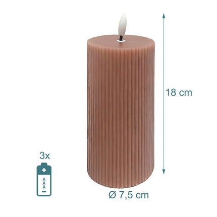LED svíčky sada 4 ks, pravý vosk, 18cm