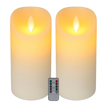 LED svíčky s časovačem a dálkovým ovládáním, sada 2 ks