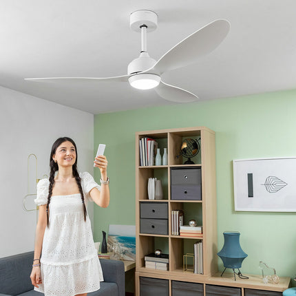 Stropní ventilátor s LED a 3 ABS lopatkami Flaled InnovaGoods bílá 36 W 52" Ø132 cm
