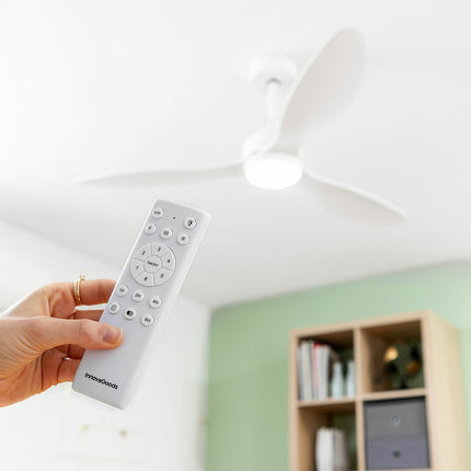 Stropní ventilátor s LED a 3 ABS lopatkami Flaled InnovaGoods bílá 36 W 52" Ø132 cm