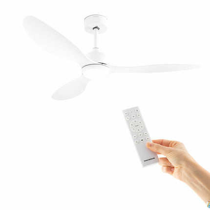 Stropní ventilátor s LED a 3 ABS lopatkami Flaled InnovaGoods bílá 36 W 52" Ø132 cm