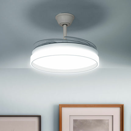 Stropní ventilátor s LED a 4 zatahovacími lopatkami Blalefan InnovaGoods bílá 72 W Ø49,5-104 cm