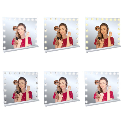 LED Kosmetikspiegel 80x62cm, Einstellbares Licht, Touch-Steuerung
