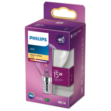 LED E14 globe 15W čirá 136lm