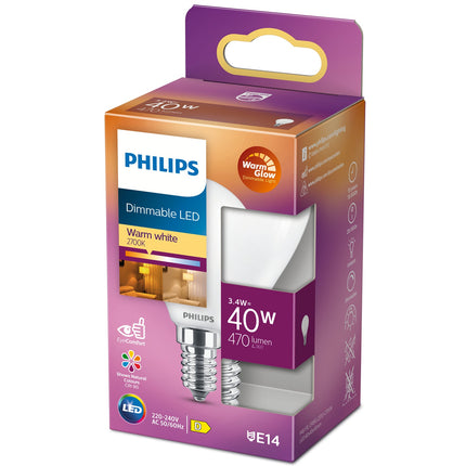 LED E14 globe 3.4W (40W) matná stmívatelná WarmGl 470