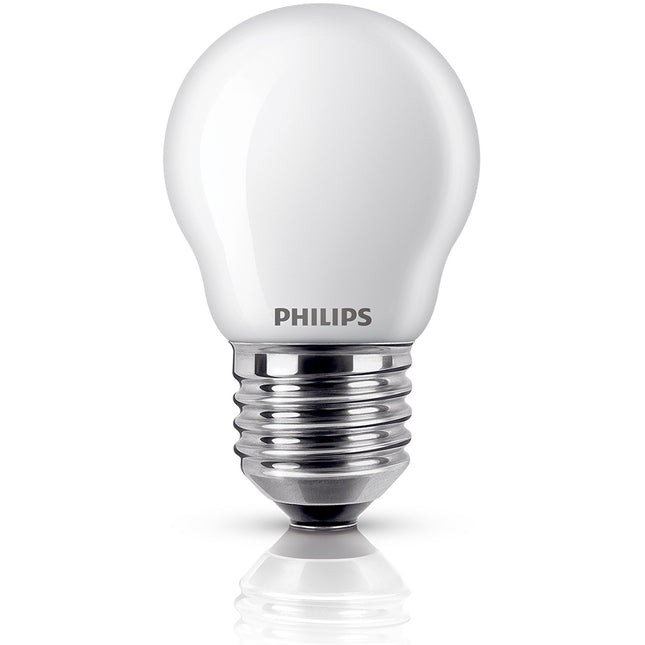 LED E27 globe P45 2.3W (40W) matná 485lm 2700K energetická třída A