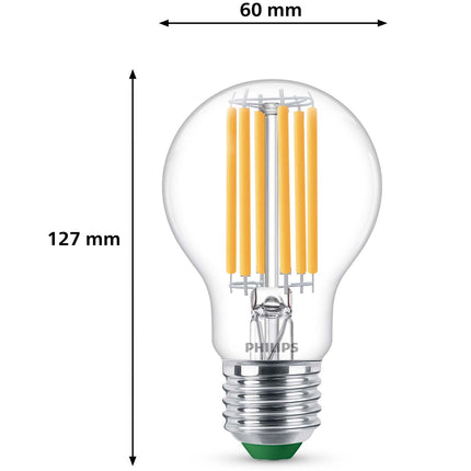 LED E27 klasická 5.2W (75W) čirá 1095lm 2700K energetická třída A