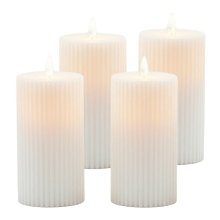LED svíčky bez plamene, sada 4 ks, blikající světlo