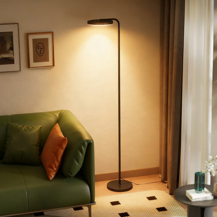 LED stojací lampa, nastavitelná, dálkové ovládání, černá