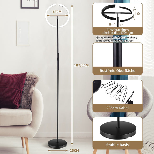 LED stojací lampa – stmívatelná 3000-6000K, dálkové ovládání