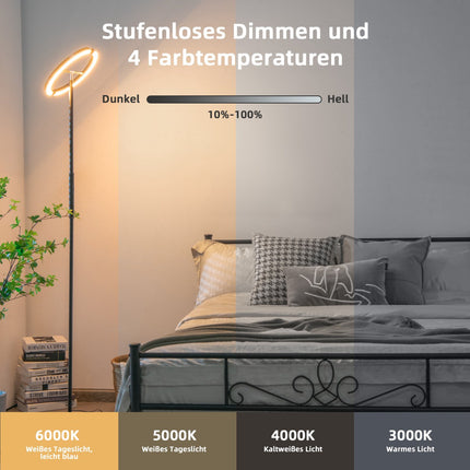 LED stojací lampa – stmívatelná 3000-6000K, dálkové ovládání