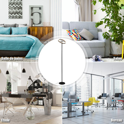 LED stojací lampa, stmívatelné dotykové ovládání, černý kov