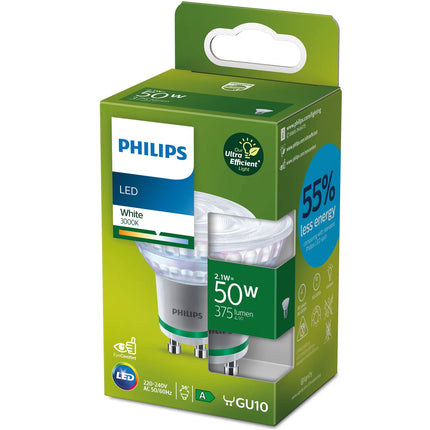 LED GU10 spot 50W 375lm 3000K energetická třída A