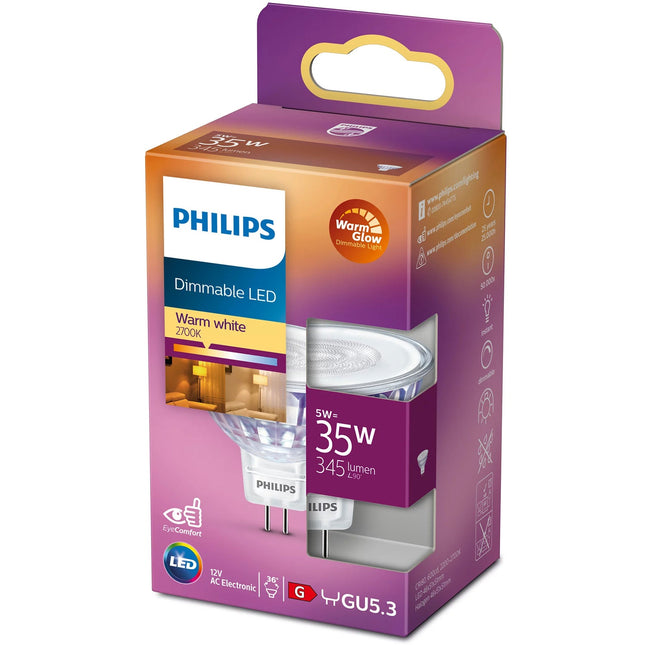 LED GU5.3 spot 35W 12V stmívatelná WarmGlow 345lm